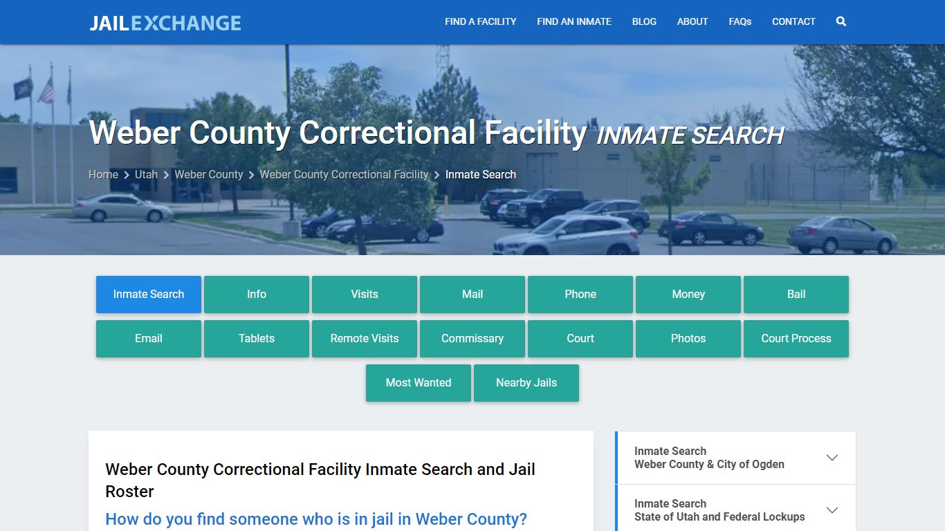 Weber County Correctional Facility Inmate Search - Jail Exchange